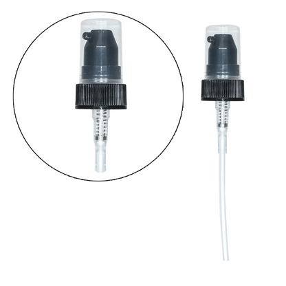 2 oz. Amber Boston Round with Black Treatment Pump (20/400) (V23) (V20)