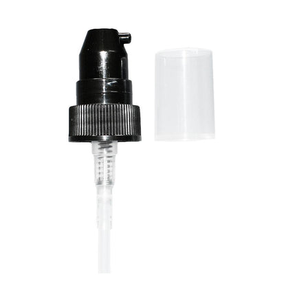 2 oz. Amber Boston Round with Black Treatment Pump (20/400) (V5) (V20)