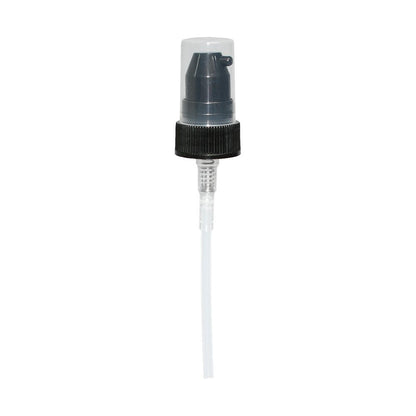 2 oz. Amber Boston Round with Black Treatment Pump (20/400) (V5) (V20)