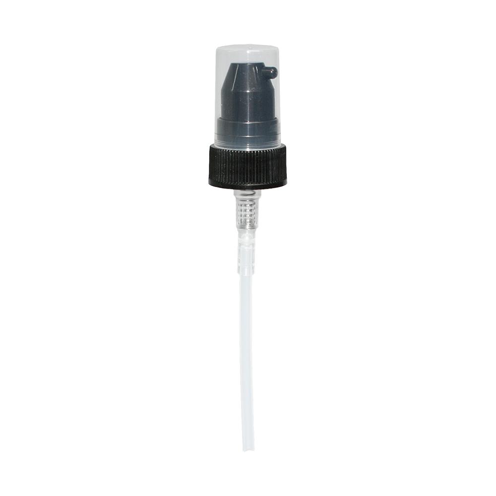 2 oz. Amber Boston Round with Black Treatment Pump (20/400) (V8) (V20)