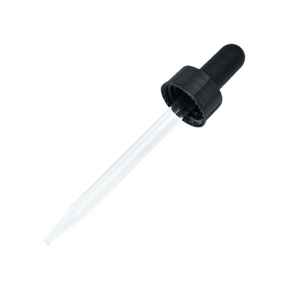 2 oz. Amber Boston Round with Large Bulb Black Glass Dropper (20/400) (V23) (V23)