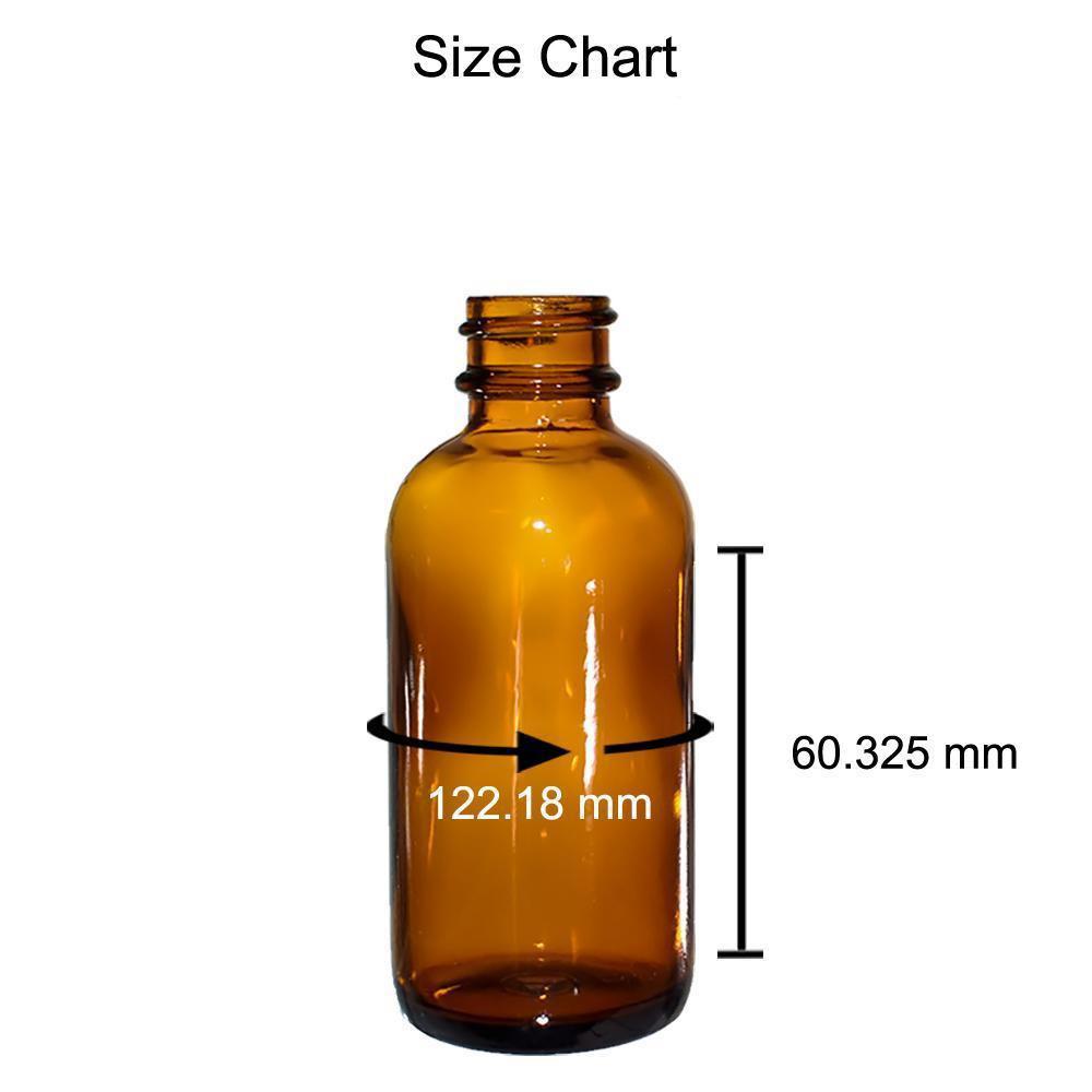 2 oz. Amber Boston Round with Large Bulb Black Glass Dropper (20/400) (V8) (V12)