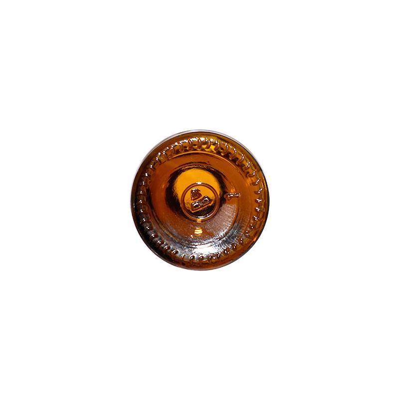2 oz. Amber Boston Round with Large Bulb Black Glass Dropper (20/400) (V8) (V12)