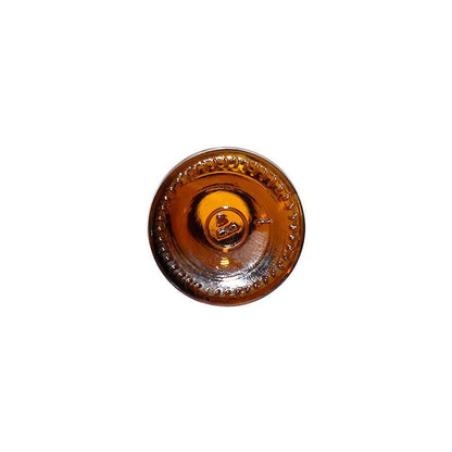 2 oz. Amber Boston Round with Large Bulb Black Glass Dropper (20/400) (V8) (V12)