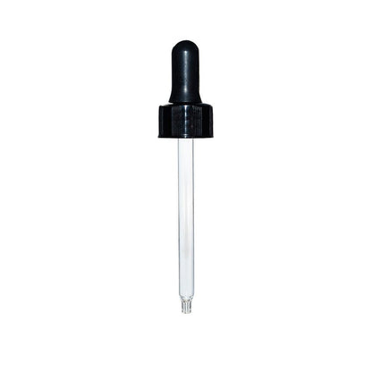 2 oz. Amber Boston Round with Large Bulb Black Glass Dropper (20/400) (V8) (V12)