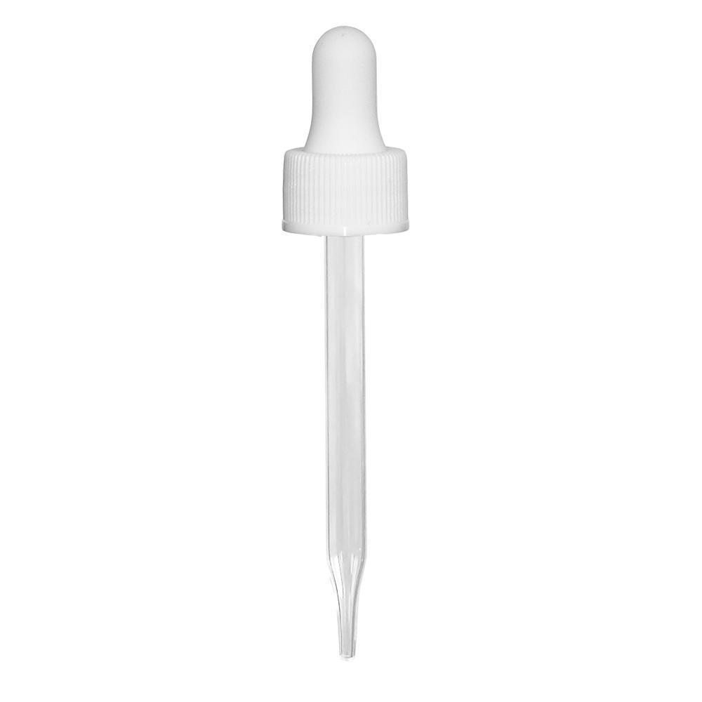 2 oz. Amber Boston Round with White Glass Dropper (20/400) (V5) (V8)