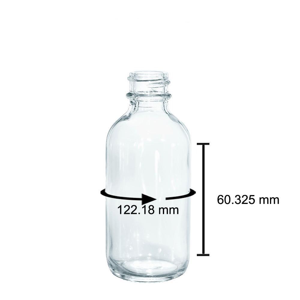 2 oz. Clear Boston Round with Black Child-Resistant Glass Dropper (20/400) (V5) (V8)