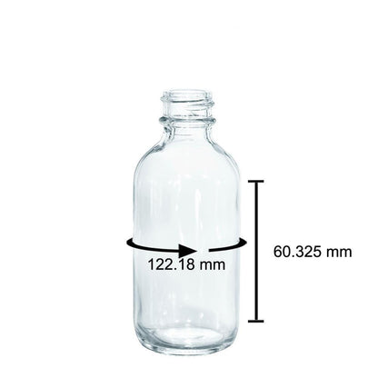 2 oz. Clear Boston Round with Black Child-Resistant Glass Dropper (20/400) (V5) (V8)