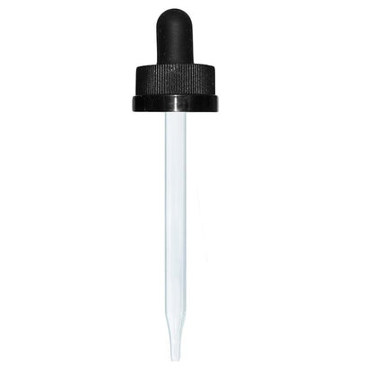 2 oz. Clear Boston Round with Black Child-Resistant Glass Dropper (20/400) (V5) (V8)