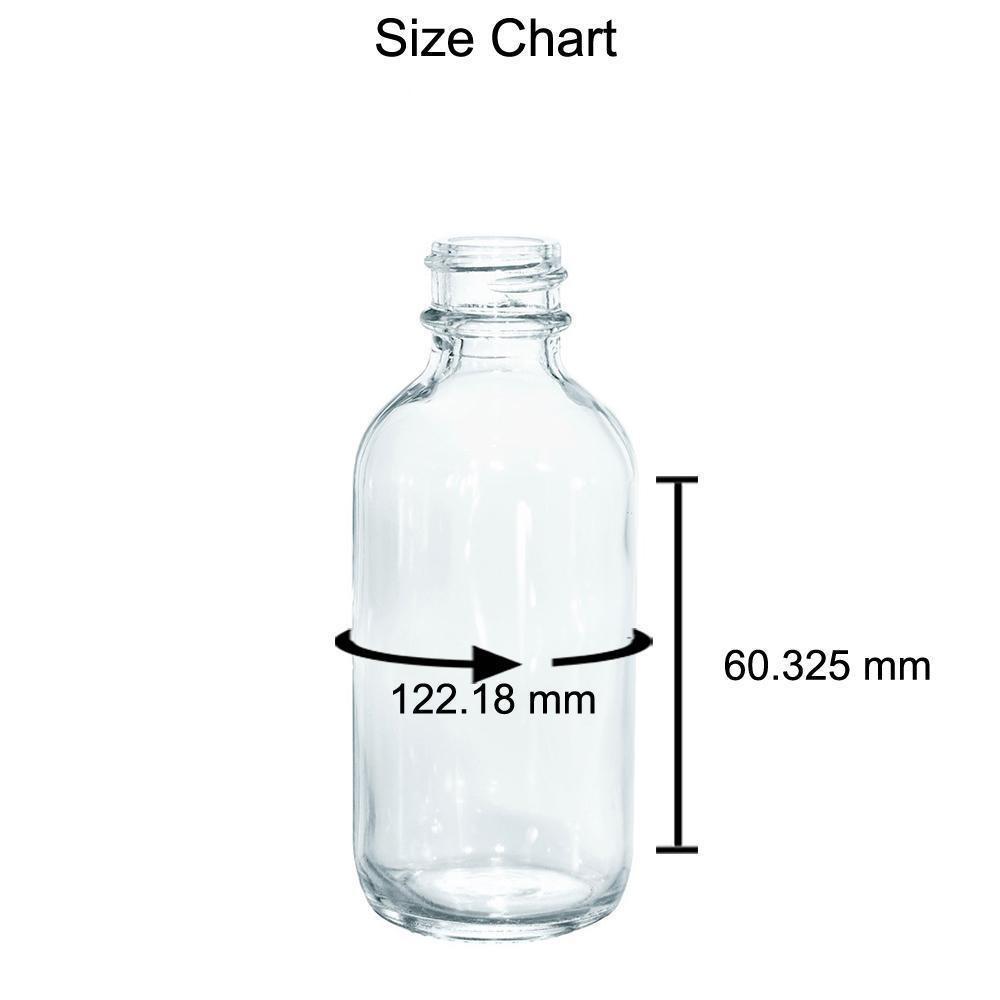 2 oz. Clear Boston Round with Black Cream Pump (20/400) (V8) (V15)