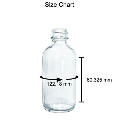 2 oz. Clear Boston Round with Black Cream Pump (20/400) (V8) (V15)