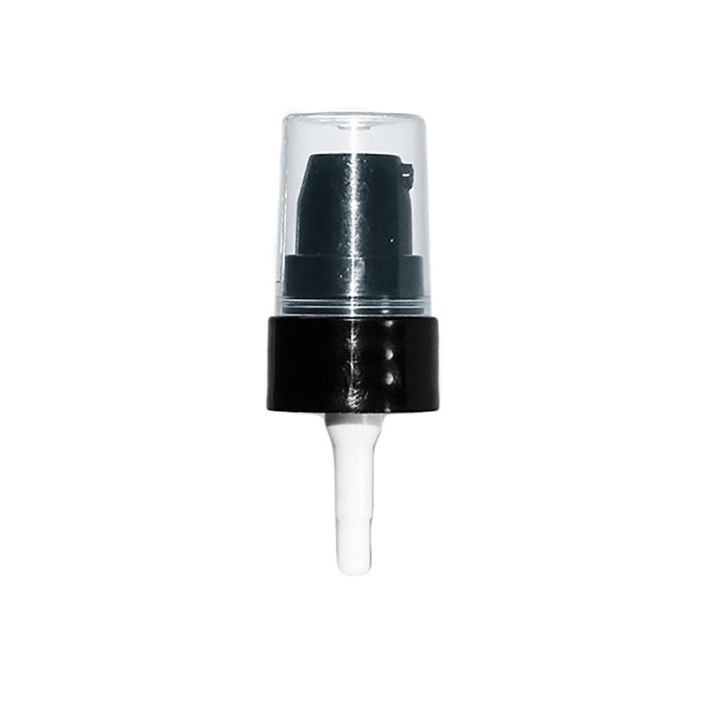 2 oz. Clear Boston Round with Black Cream Pump (20/400) (V8) (V15)