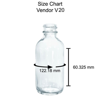 2 oz. Clear Boston Round with Black Fine-Mist Sprayer (.16 ml Per Spray) (20/400) (V20) (V20)