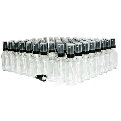 2 oz. Clear Boston Round with Black Fine-Mist Sprayer (.16 ml Per Spray) (20/400) (V20) (V20)