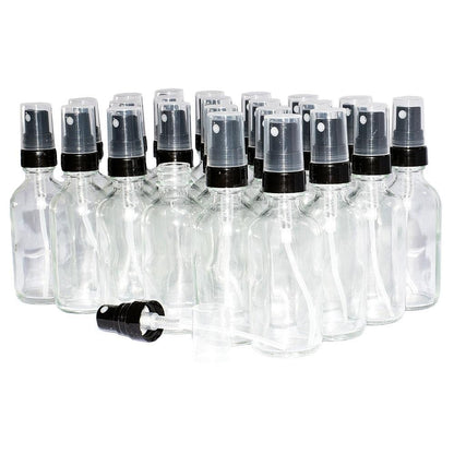 2 oz. Clear Boston Round with Black Fine-Mist Sprayer (.16 ml Per Spray) (20/400) (V20) (V20)