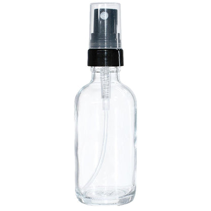 2 oz. Clear Boston Round with Black Fine-Mist Sprayer (.16 ml Per Spray) (20/400) (V4) (V20)