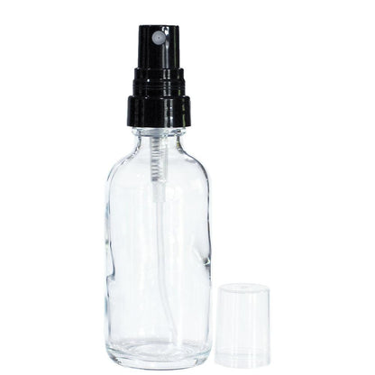 2 oz. Clear Boston Round with Black Fine-Mist Sprayer (.16 ml Per Spray) (20/400) (V5) (V20)