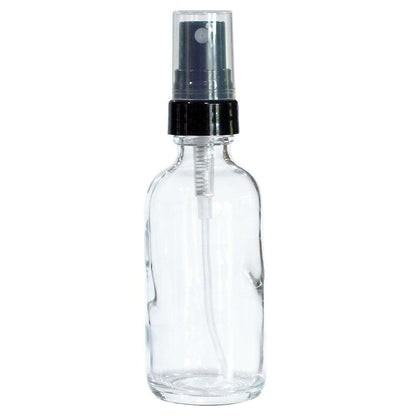 2 oz. Clear Boston Round with Black Fine-Mist Sprayer (.16 ml Per Spray) (20/400) (V5) (V20)