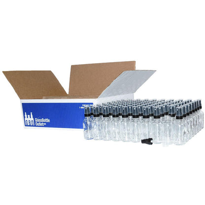 2 oz. Clear Boston Round with Black Fine-Mist Sprayer (.16 ml Per Spray) (20/400) (V5) (V20)