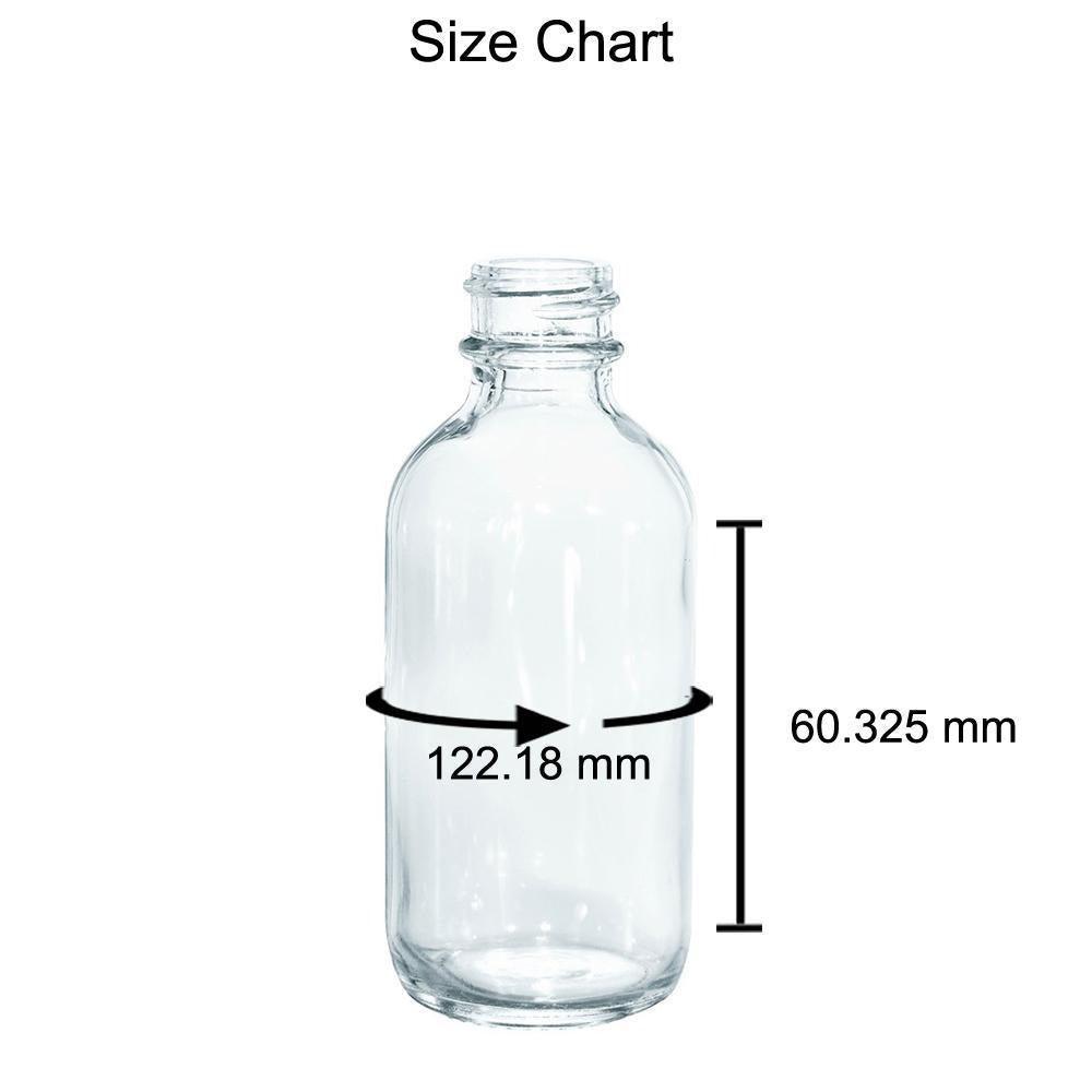 2 oz. Clear Boston Round with Black Glass Dropper (20/400) (V5) (V8)