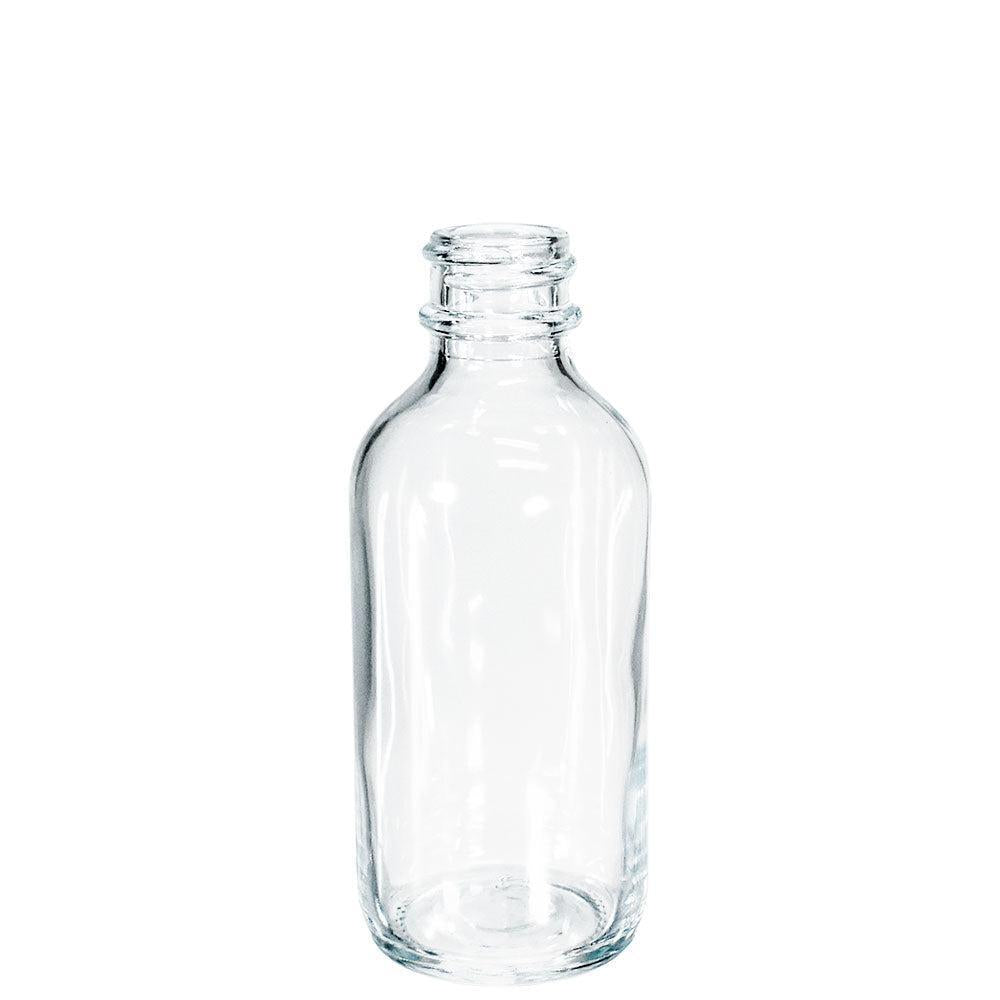 2 oz. Clear Boston Round with Black Glass Dropper (20/400) (V23) (V20)