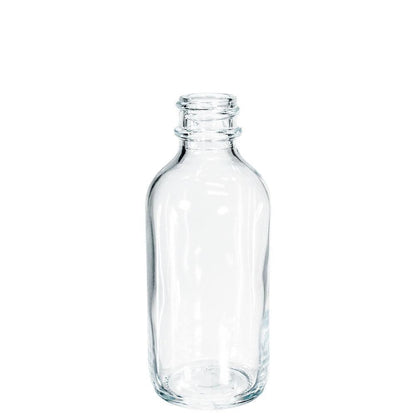 2 oz. Clear Boston Round with Black Glass Dropper (20/400) (V23) (V20)