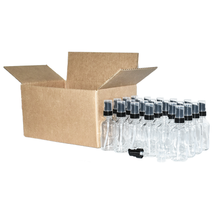 2 oz. Clear Boston Round with Black Treatment Pump (20/400) (V23) (V8)