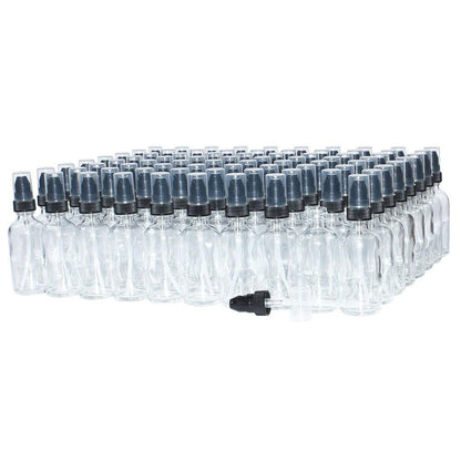 2 oz. Clear Boston Round with Black Treatment Pump (20/400) (V5) (V20)