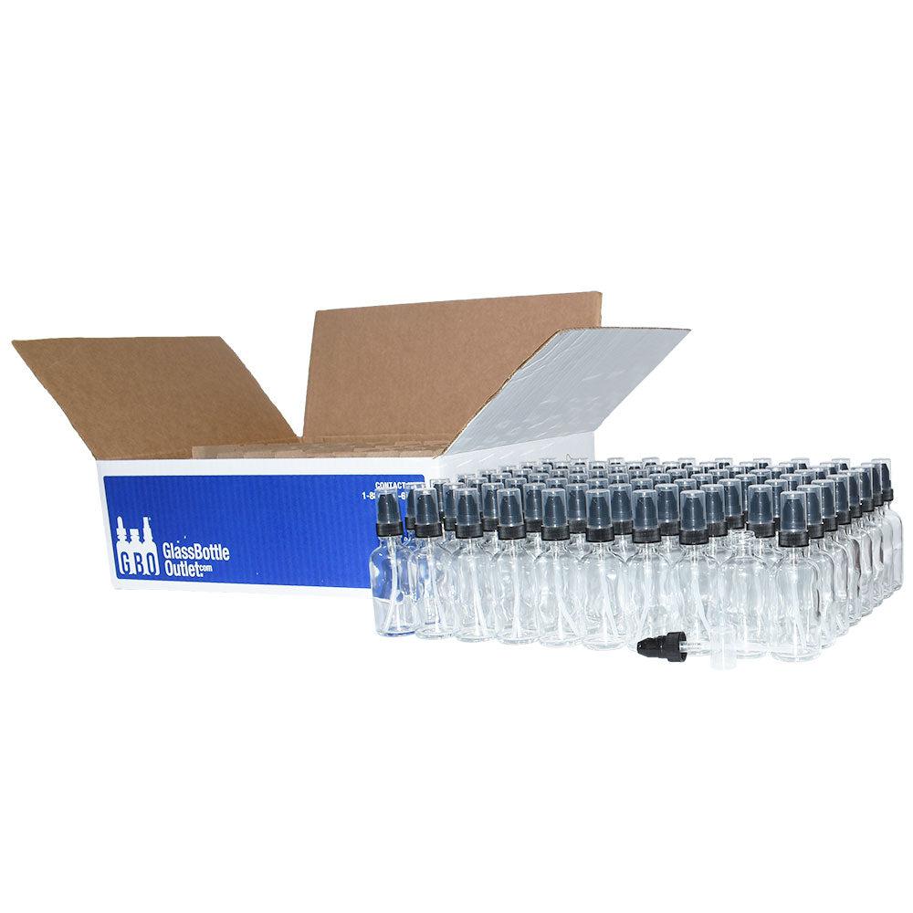 2 oz. Clear Boston Round with Black Treatment Pump (20/400) (V5) (V20)