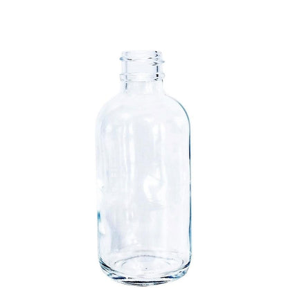 2 oz. Clear Boston Round with Large Bulb Black Glass Dropper (20/400) (V5) (V12)