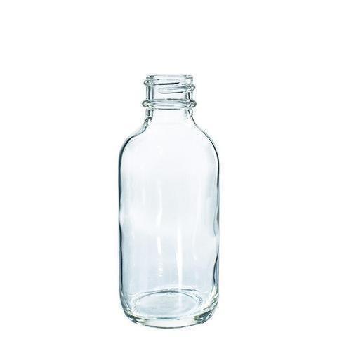 2 oz. Clear Boston Round with Large Bulb Black Graduated Glass Dropper (20/400) (V4) (V12)