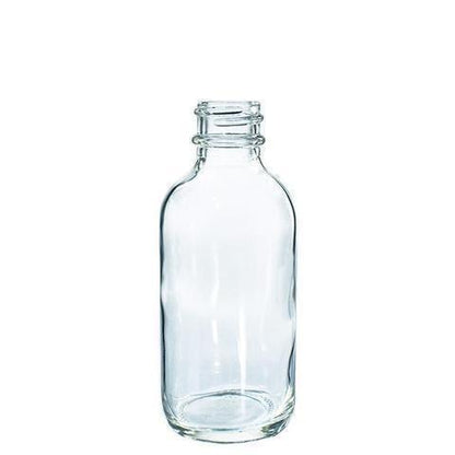 2 oz. Clear Boston Round with Large Bulb Black Graduated Glass Dropper (20/400) (V4) (V12)