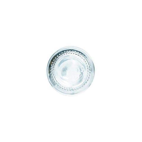 2 oz. Clear Boston Round with Reducer and White Cap (20/400) (V4) (V1)