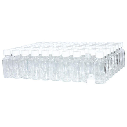 2 oz. Clear Boston Round with Reducer and White Child-Resistant Cap (20/400) (V5) (V1)