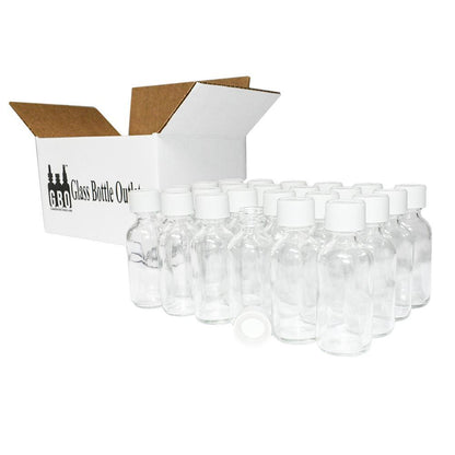 2 oz. Clear Boston Round with White Child-Resistant Cap (20/400) (V20) (V1)