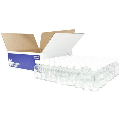 2 oz. Clear Boston Round with White Child-Resistant Cap (20/400) (V4) (V1)