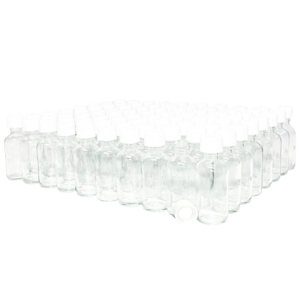 2 oz. Clear Boston Round with White Child-Resistant Cap (20/400) (V4) (V1)
