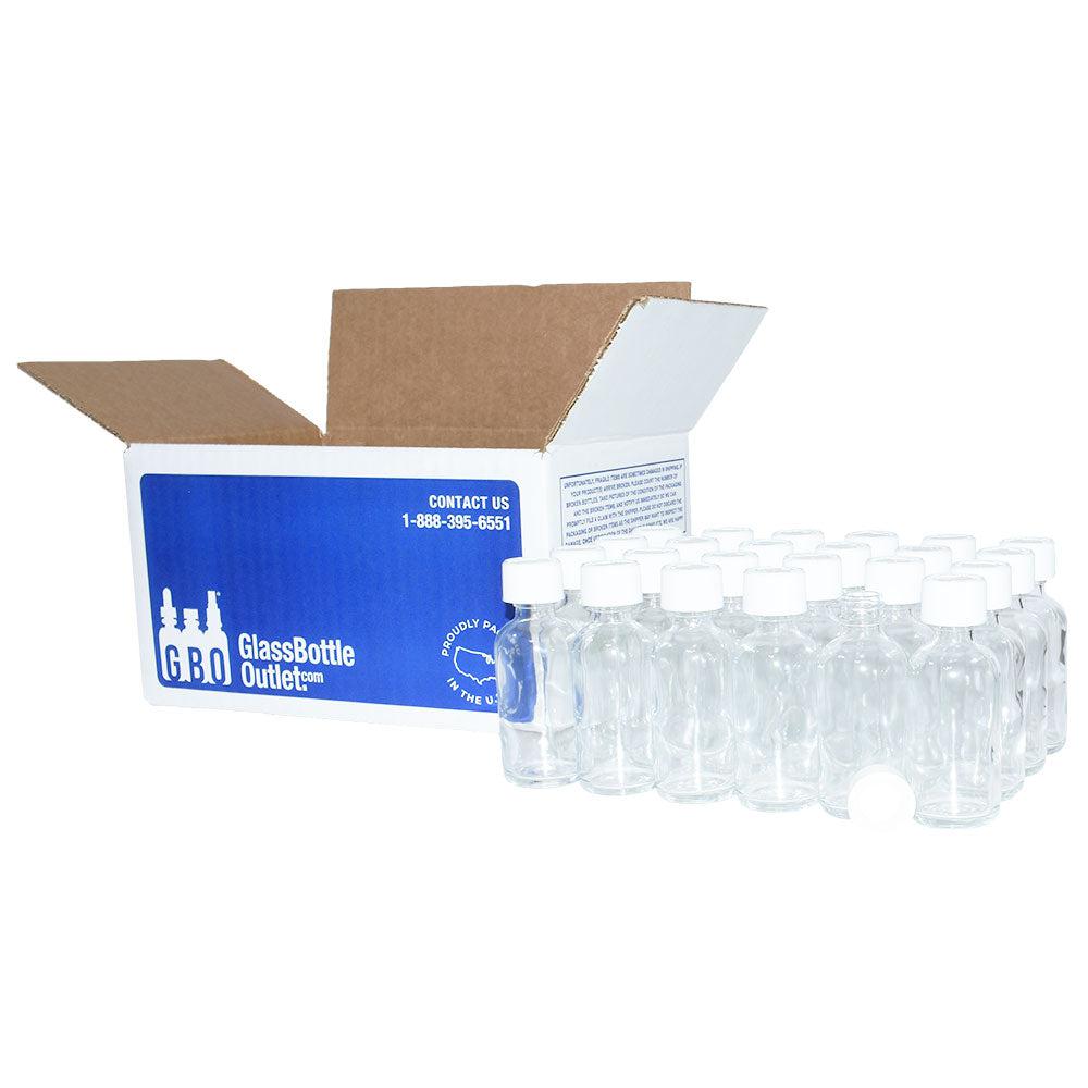 2 oz. Clear Boston Round with White Child-Resistant Cap (20/400) (V5) (V1)