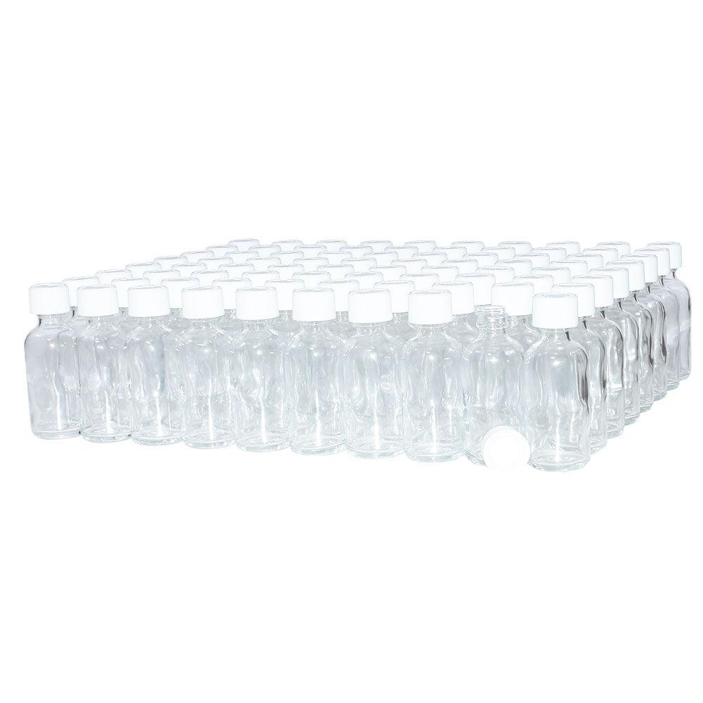 2 oz. Clear Boston Round with White Child-Resistant Cap (20/400) (V5) (V1)