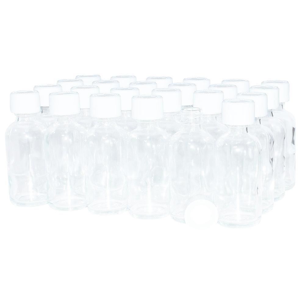 2 oz. Clear Boston Round with White Child-Resistant Cap (20/400) (V5) (V1)