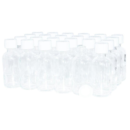 2 oz. Clear Boston Round with White Child-Resistant Cap (20/400) (V5) (V1)