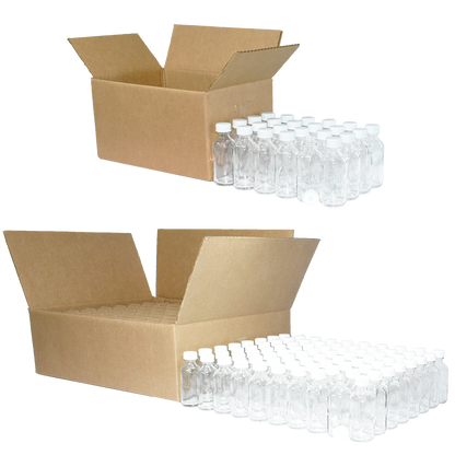 2 oz. Clear Boston Round with White Poly Cone Cap (20/400) (V23) (V20)