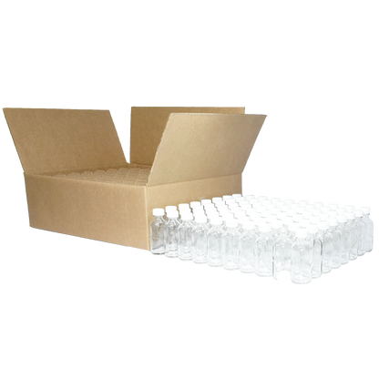 2 oz. Clear Boston Round with White Poly Cone Cap (20/400) (V23) (V20)