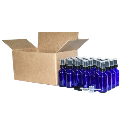 2 oz. Cobalt Blue Boston Round with Black Treatment Pump (20/400) (V23) (V8)