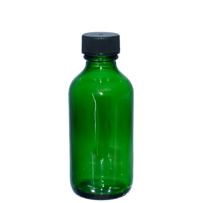 2 oz. Green Boston Round with Black Cap (20/400) (V23) (V6)