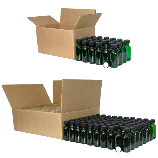 2 oz. Green Boston Round with Black Child-Resistant Cap (20/400) (V23) (V6)