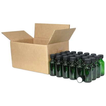 2 oz. Green Boston Round with Black Child-Resistant Cap (20/400) (V23) (V6)