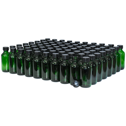 2 oz. Green Boston Round with Black Cone Cap (20/400) (V23) (V20)