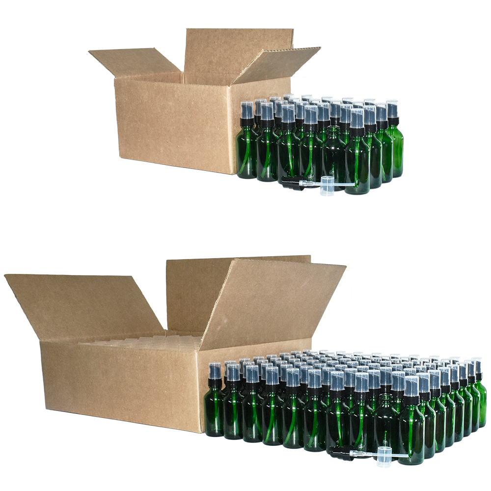 2 oz. Green Boston Round with Black Treatment Pump (20/400) (V23) (V8)