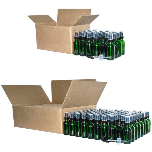 2 oz. Green Boston Round with Black Treatment Pump (20/400) (V23) (V8)